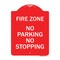 Signmission Fire Zone No Parking No Stopping, Red & White Aluminum Architectural Sign, 18" x 24", RW-1824-23971 A-DES-RW-1824-23971 - alternate 1